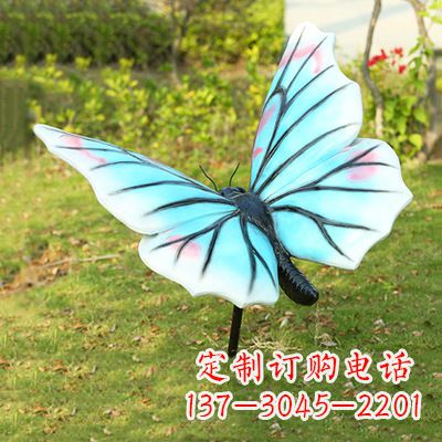 重庆仿真蝴蝶_浅蓝白色款80x76x40