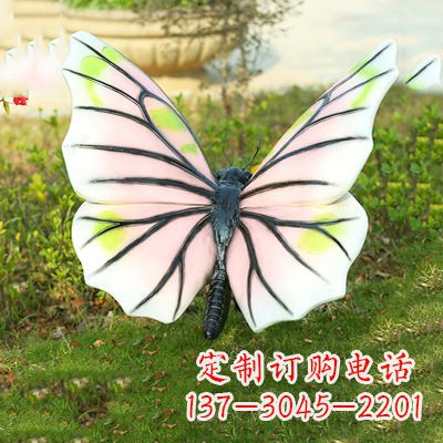 重庆仿真蝴蝶_浅粉白色款80x76x40