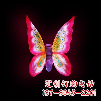 重庆仿真蝴蝶_小号红色发光款37x48x20