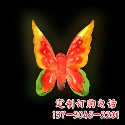 重庆仿真蝴蝶_小号黄色发光款37x48x20