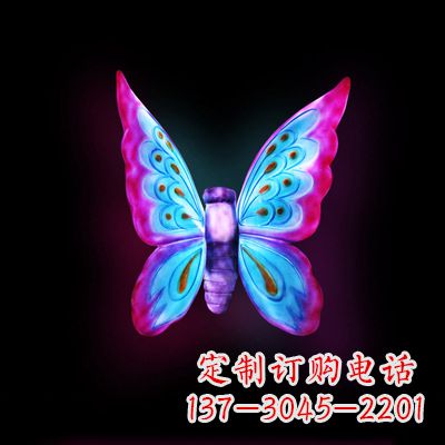 重庆仿真蝴蝶_小号粉色发光款37x48x20