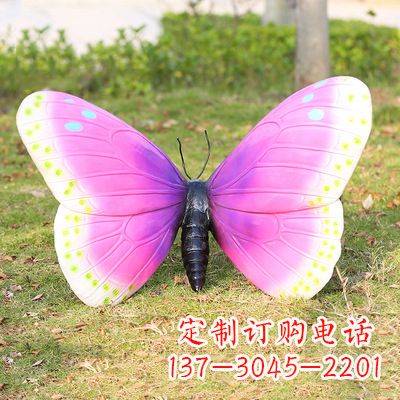 重庆仿真蝴蝶_紫白色款35x65x42