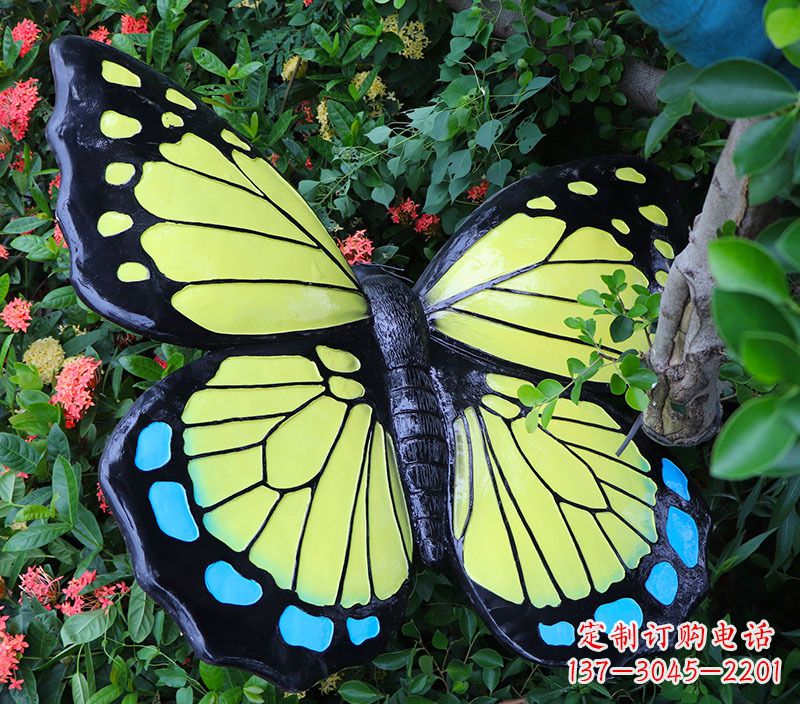 重庆仿真蝴蝶摆件玻璃钢雕塑