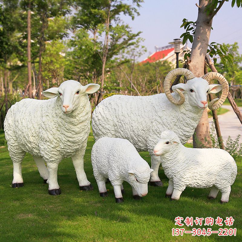 重庆乡村绵羊雕塑 – 农家院庭院仿真动物摆件