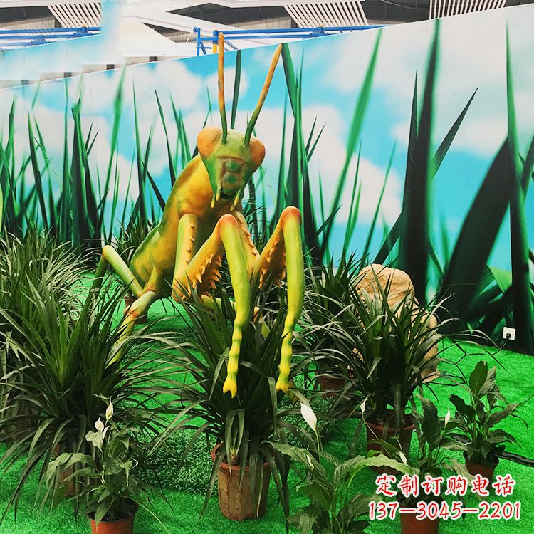 重庆优雅螳螂玻璃钢雕塑