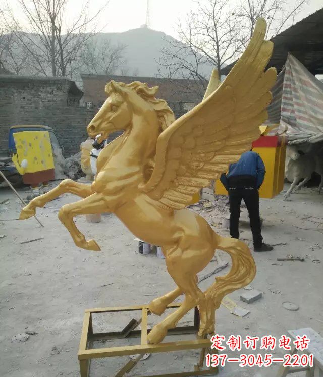 重庆飞马动物铜雕 (2)