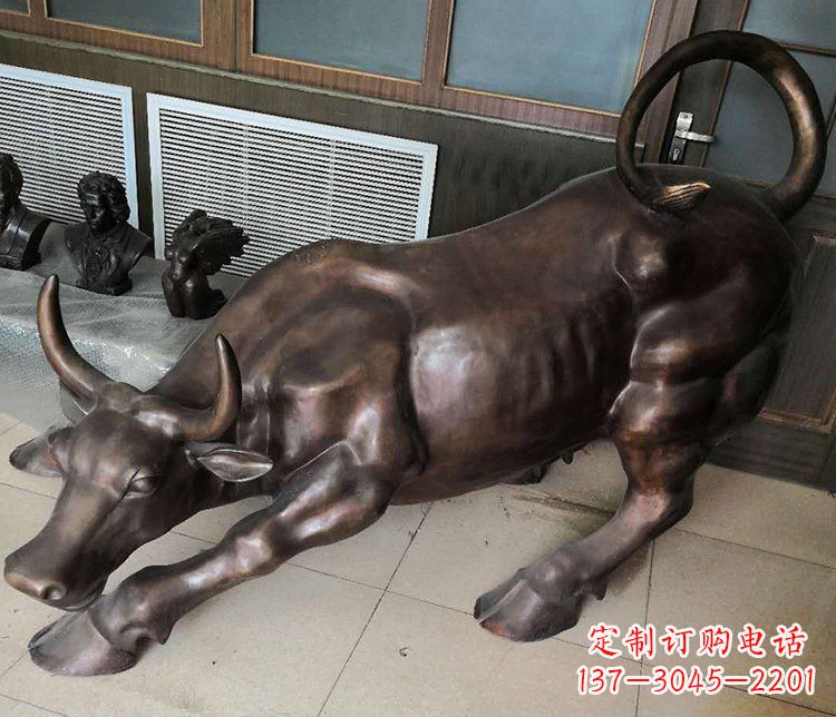 重庆传统工艺精美牛铜雕塑