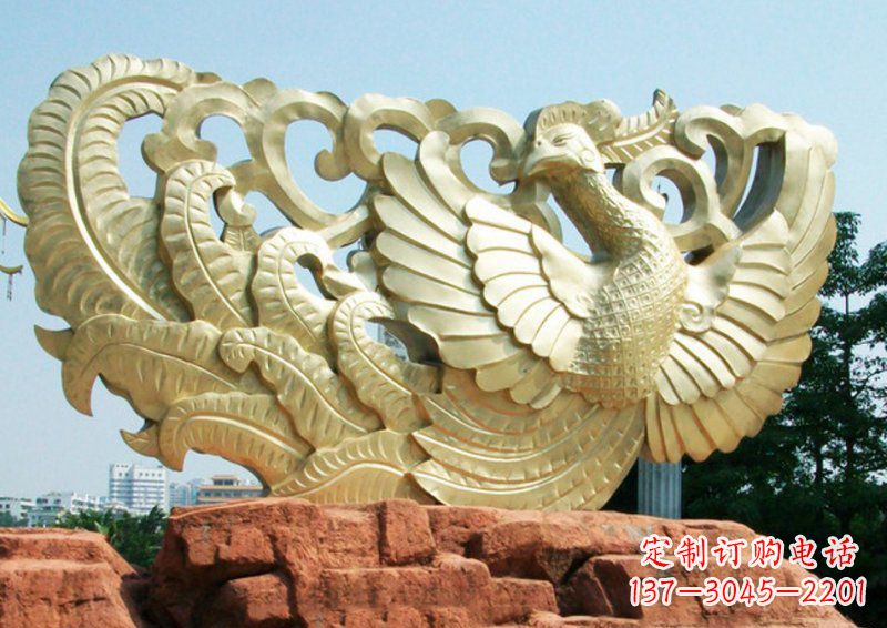 重庆凤凰古代神兽铜雕
