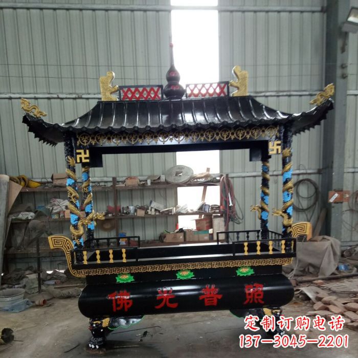 重庆浮雕龙纹 铜香炉