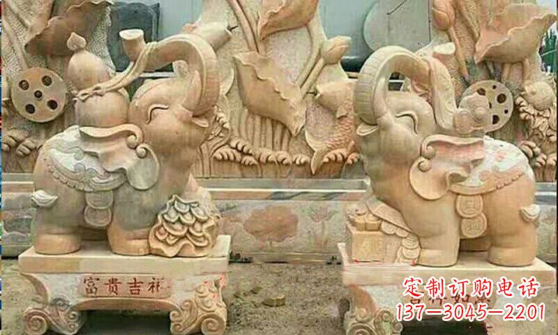 重庆祥和典雅 富贵吉祥大象石雕