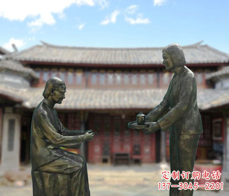 重庆女儿情怀铜雕