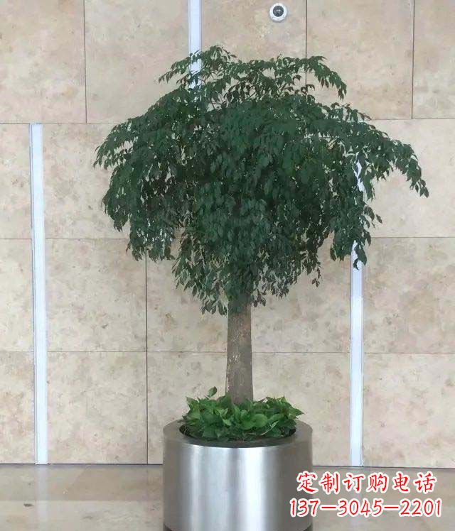 重庆公司不锈钢花盆景观雕塑