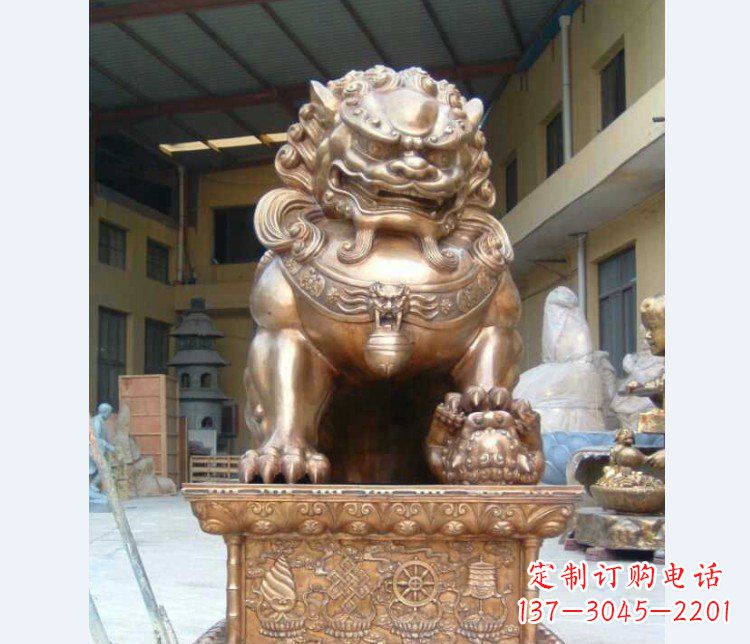 重庆公司汇丰狮子铜雕塑摆件
