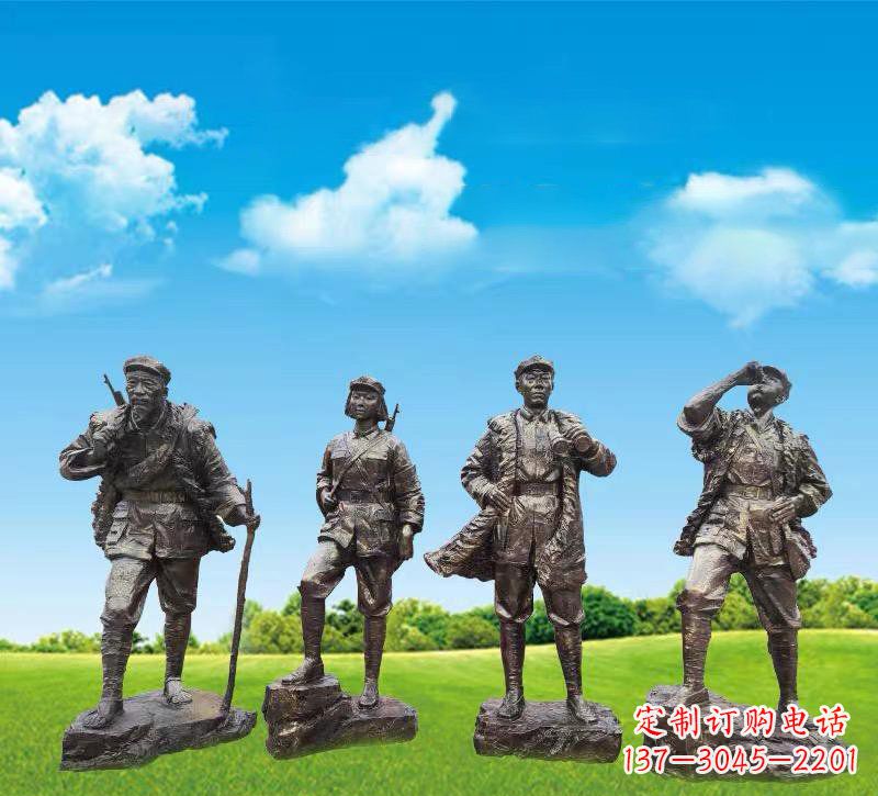 重庆青铜雕刻-八路军战士雕塑