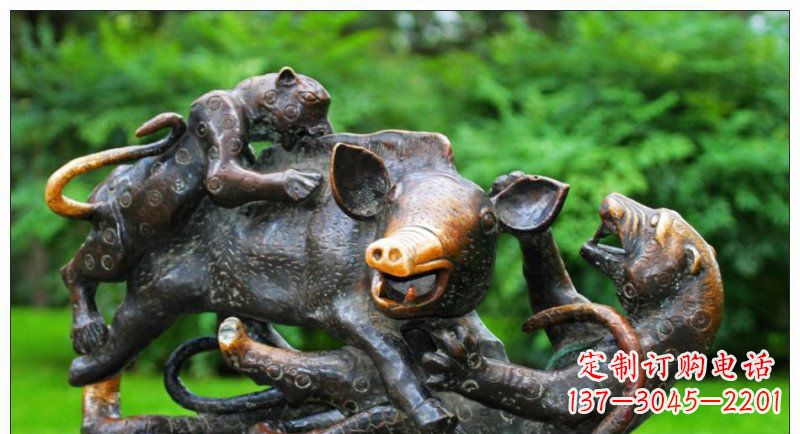 重庆艺术精美的豹子铜雕