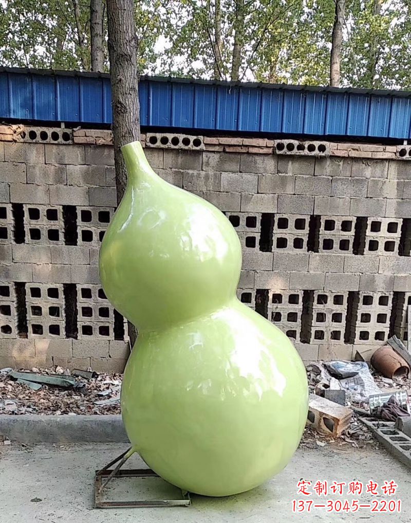 重庆公园装饰休闲雕塑——葫芦仿真玻璃钢雕塑