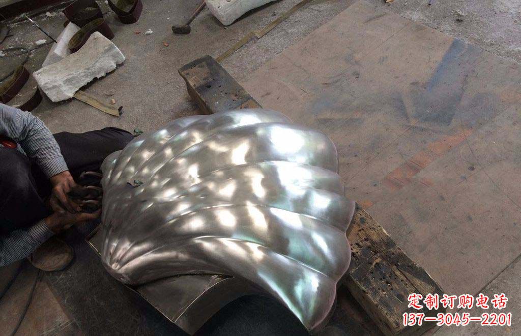 重庆精致现代的不锈钢贝壳雕塑