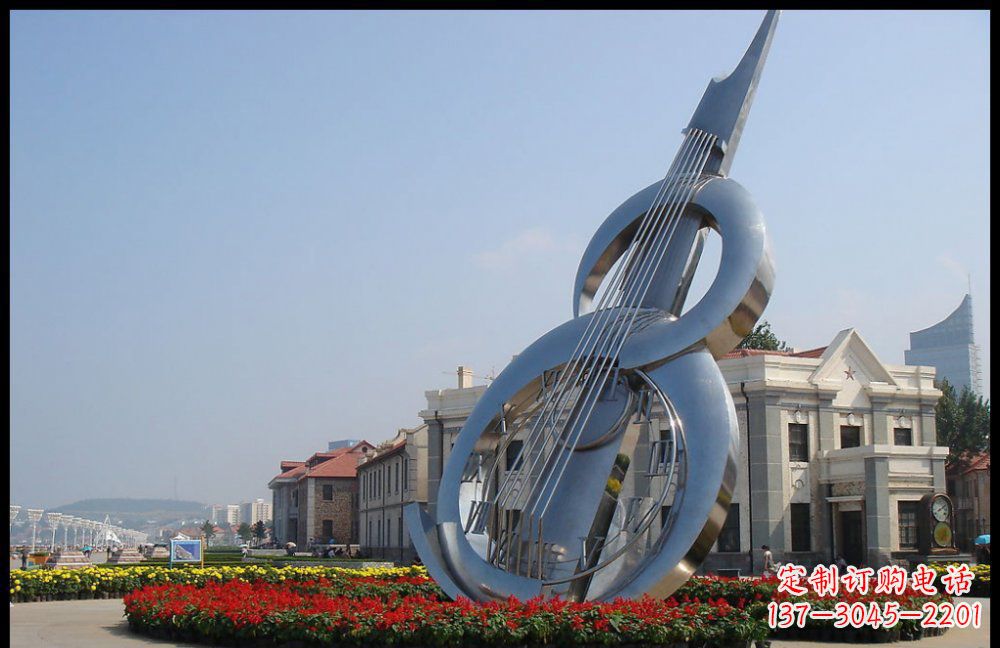 重庆YFZD-001不锈钢抽象大提琴雕塑
