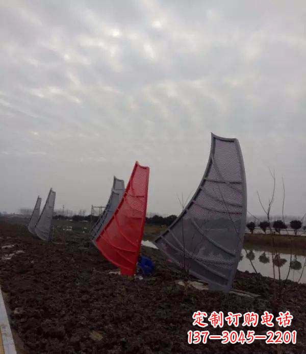 重庆不锈钢抽象帆船雕塑