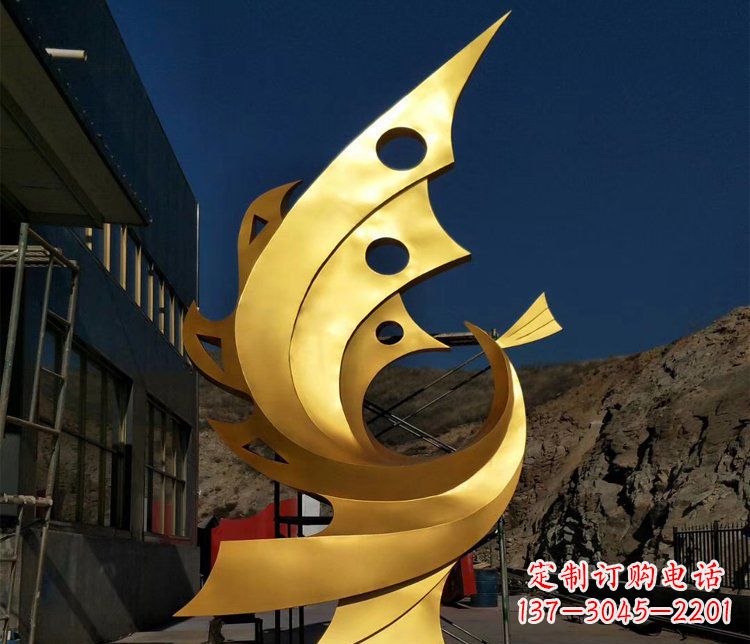 重庆精美不锈钢抽象凤凰景观雕塑
