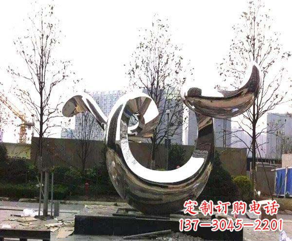 重庆新品发布不锈钢抽象鲸鱼雕塑