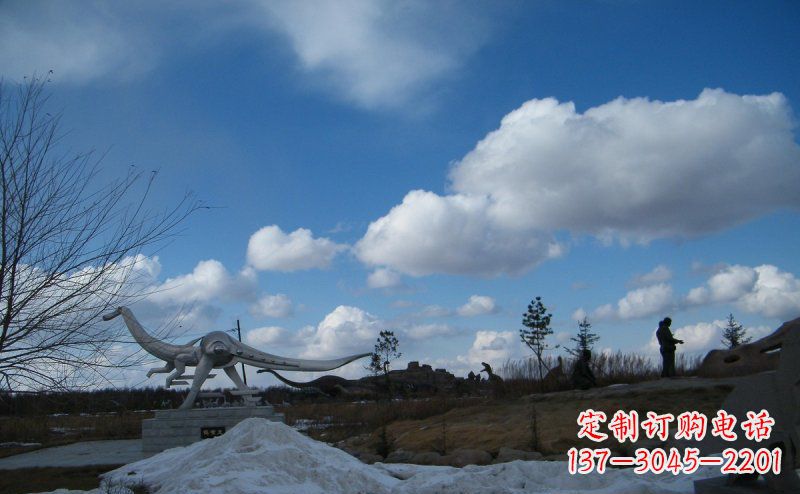 重庆超大不锈钢动物恐龙雕塑