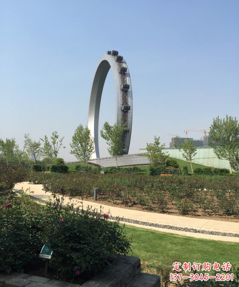 重庆精美摩天轮不锈钢抽象雕塑