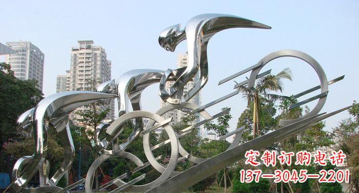 重庆不锈钢自行车抽象雕塑