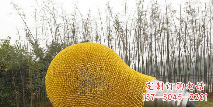 重庆大型不锈钢灯泡雕塑