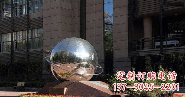 重庆精美不锈钢制地球与赤道雕塑