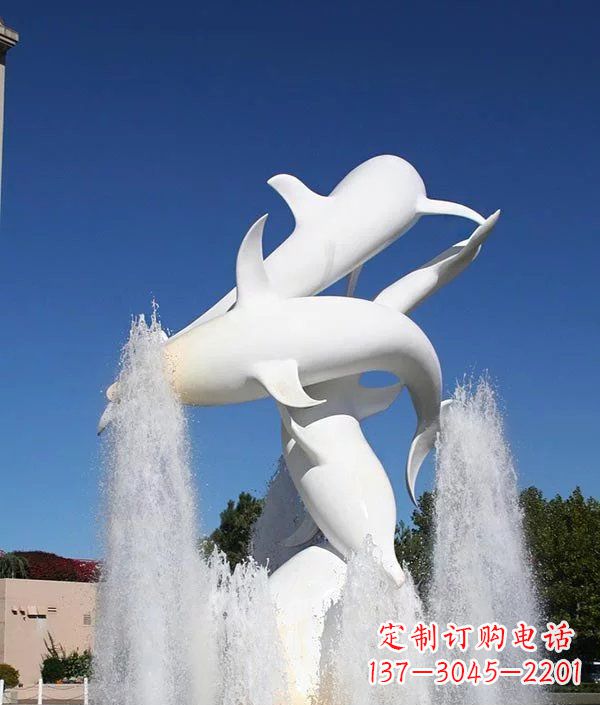 重庆完美纪念,精致的不锈钢海豚雕塑
