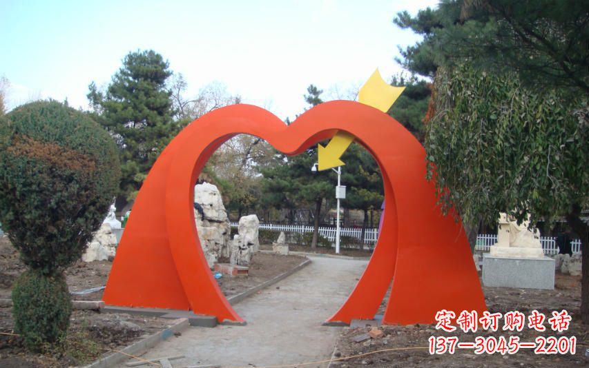 重庆高雅大气的不锈钢拱门雕塑