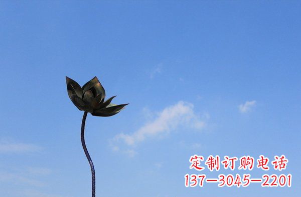 重庆公园不锈钢荷花雕塑