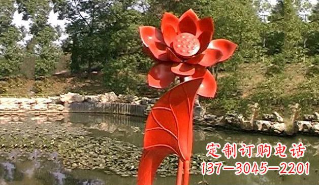 重庆精美不锈钢荷花雕塑