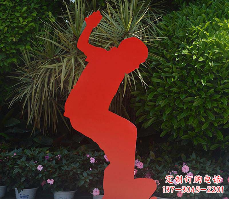 重庆不锈钢男孩滑板雕塑