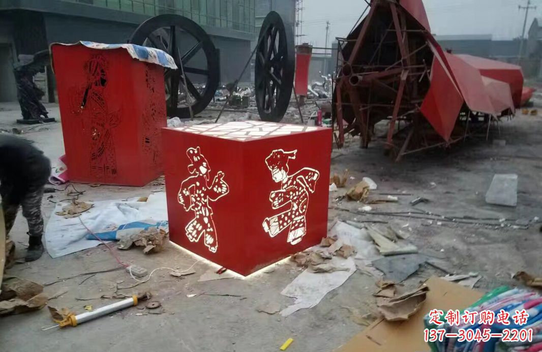 重庆高品质不锈钢皮影戏人物雕塑