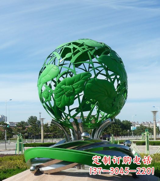 重庆不锈钢镂空荷叶青蛙雕塑