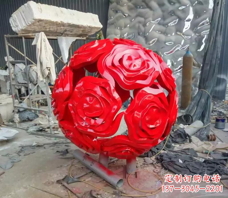 重庆优雅柔美的玫瑰雕塑