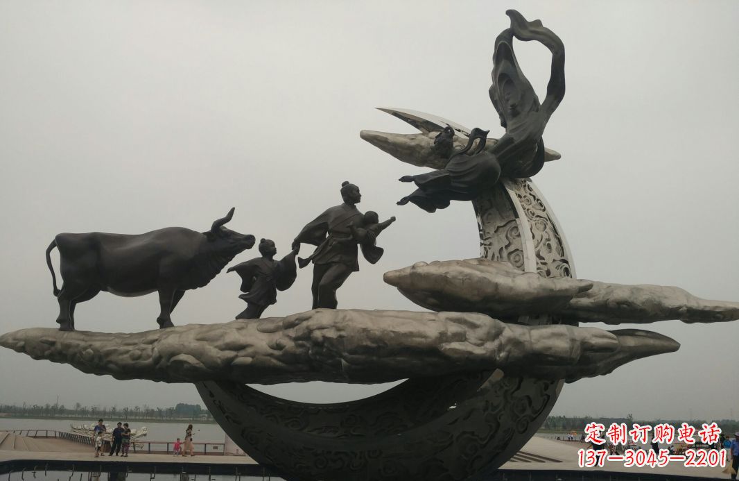 重庆古典传说景观雕塑牛郎织女