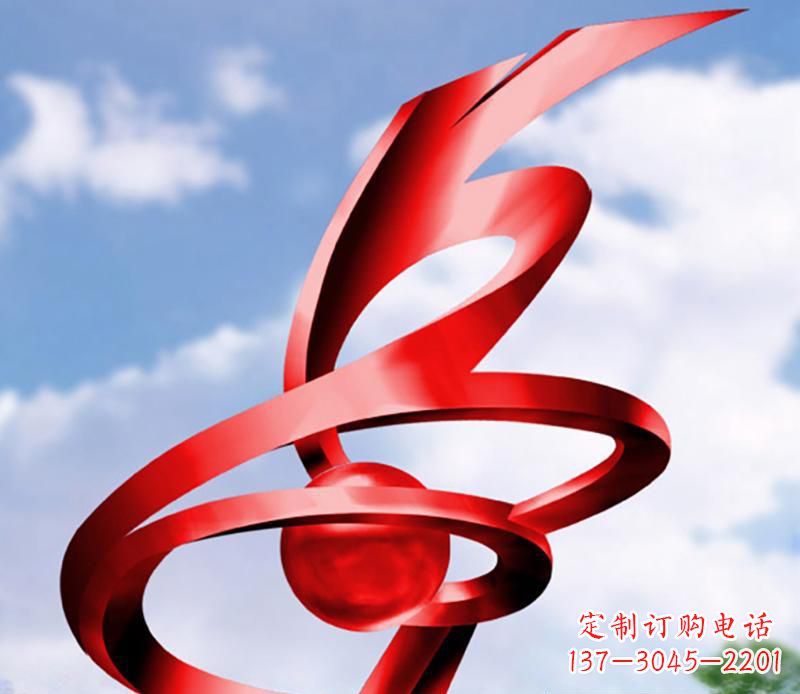 重庆公园装饰不锈钢指环雕塑