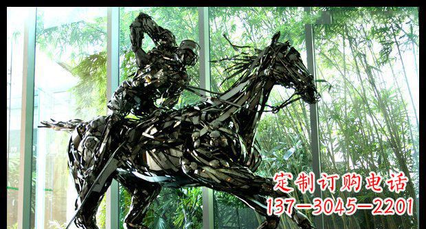 重庆高品质不锈钢骑马雕塑