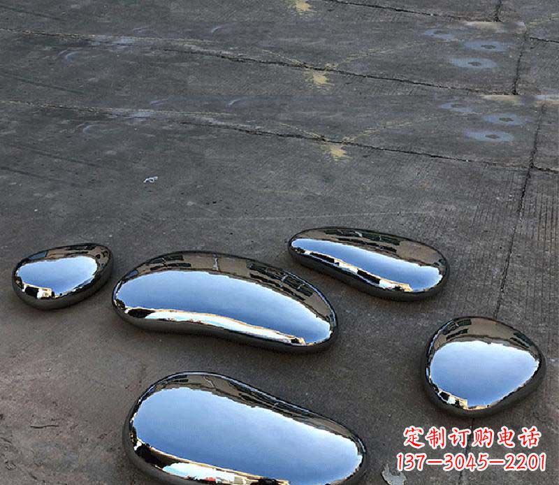 重庆不锈钢水滴景观雕塑美轮美奂,营造自然灵动