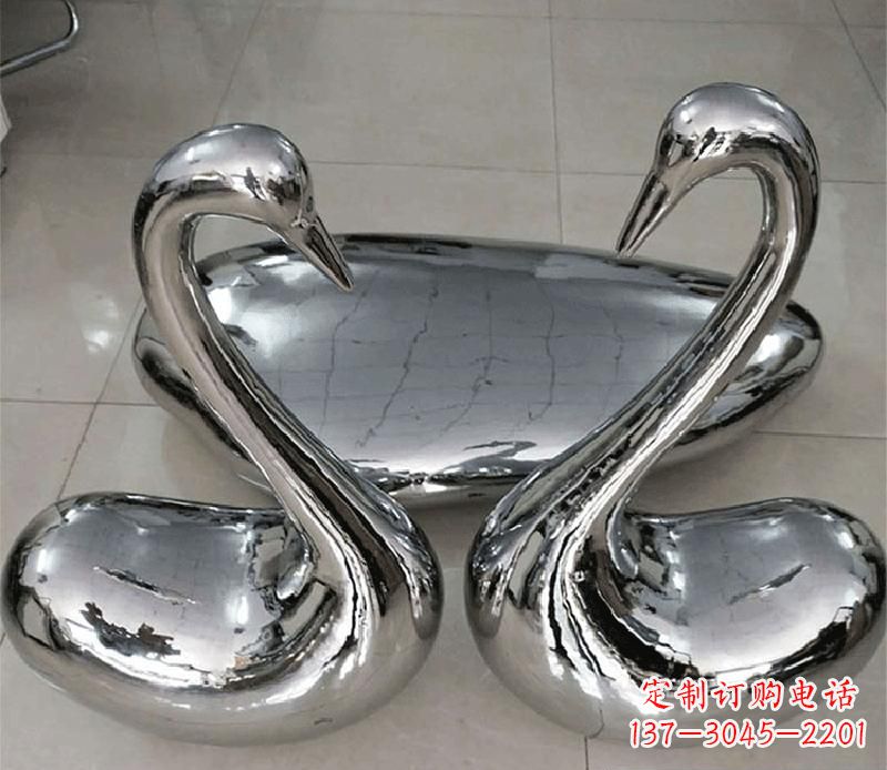 重庆高端定制不锈钢天鹅雕塑