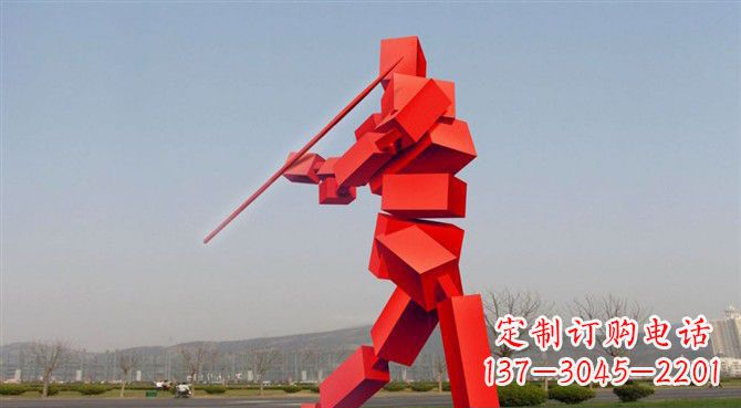 重庆定制不锈钢标枪雕塑
