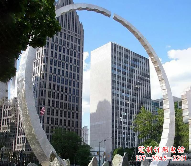 重庆金属圆环景观雕塑