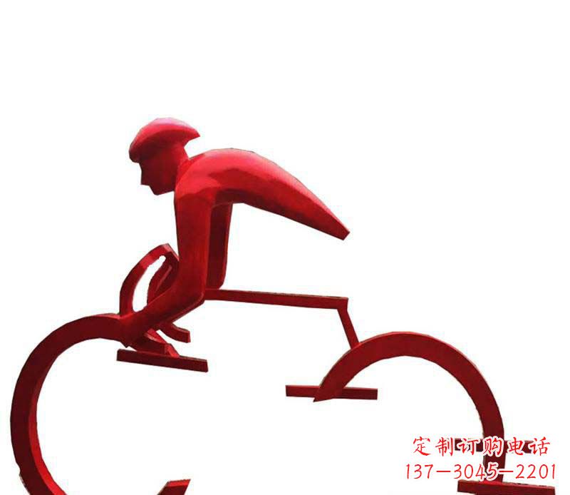 重庆公园不锈钢运动自行车景观雕塑