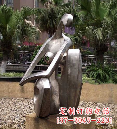 重庆现代艺术风格的不锈钢女人雕塑