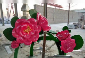 重庆中领雕塑花朵般精美的不锈钢牡丹雕塑