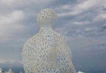 重庆不锈钢字母镂空人物雕塑
