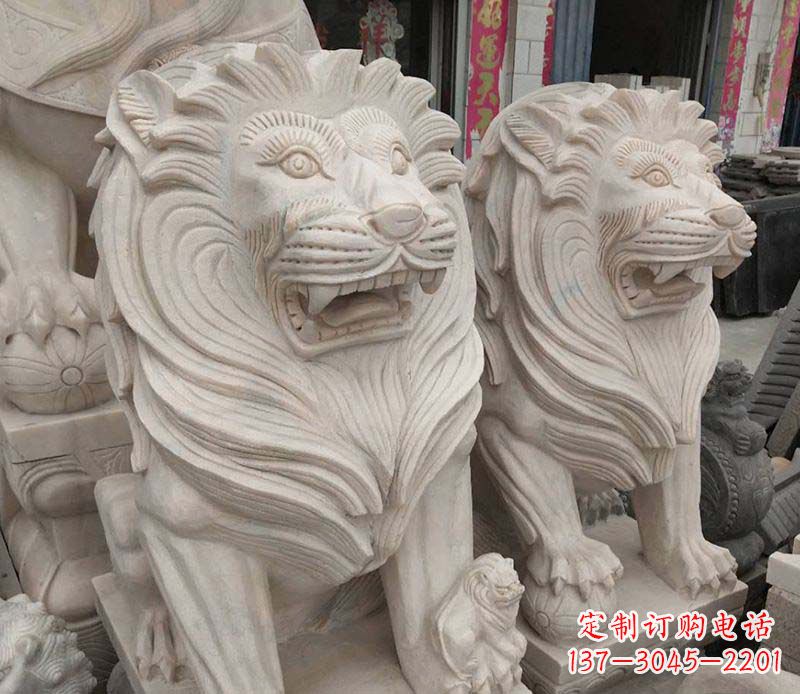 重庆西洋狮石雕动物雕塑